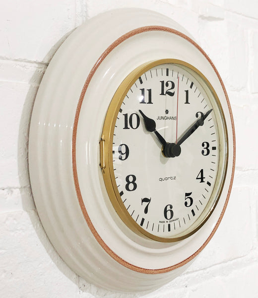 Vintage JUNGHANS Ceramic Quartz Kitchen Wall Clock | eXibit collection