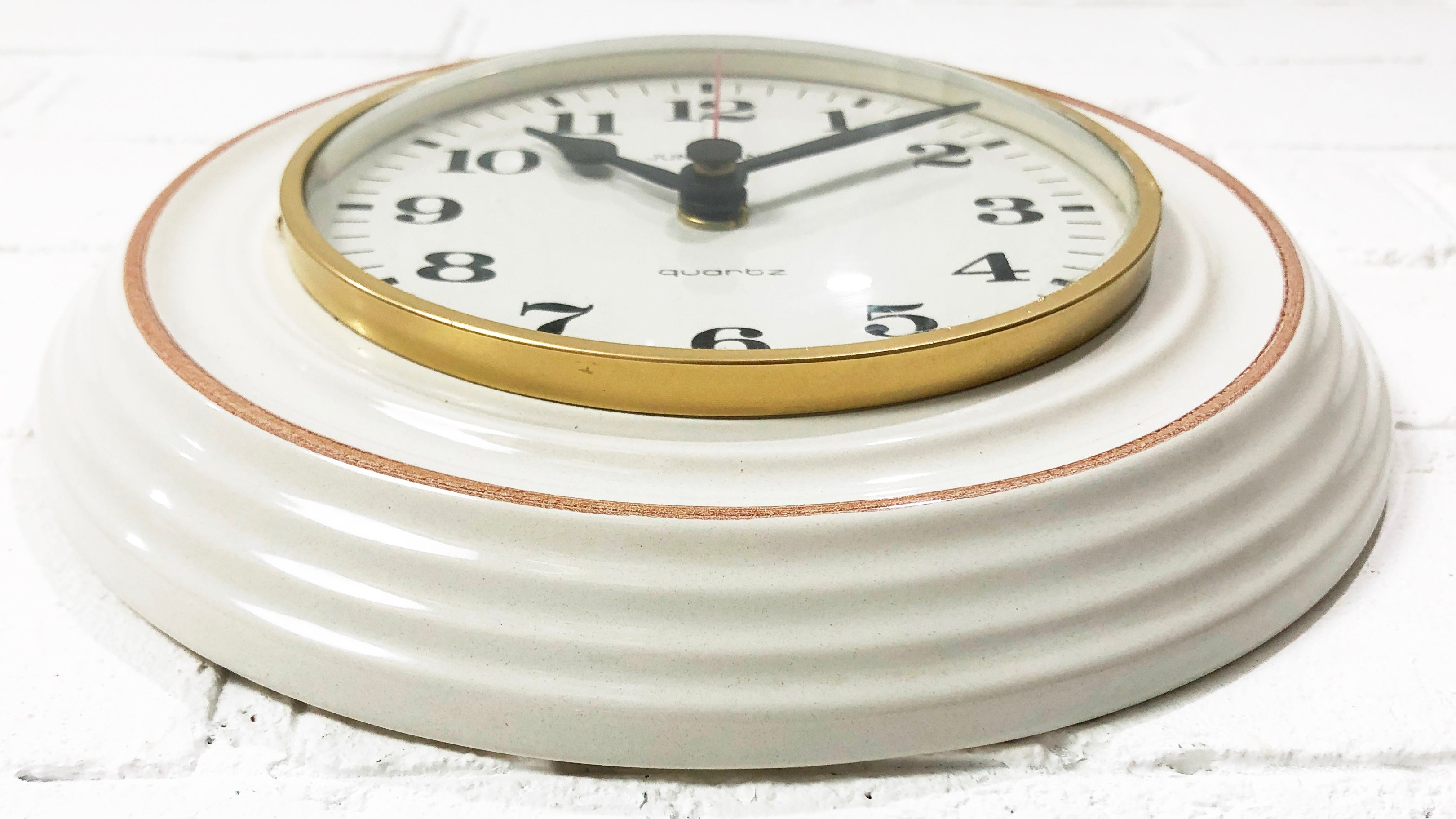 Vintage JUNGHANS Ceramic Quartz Kitchen Wall Clock | eXibit collection