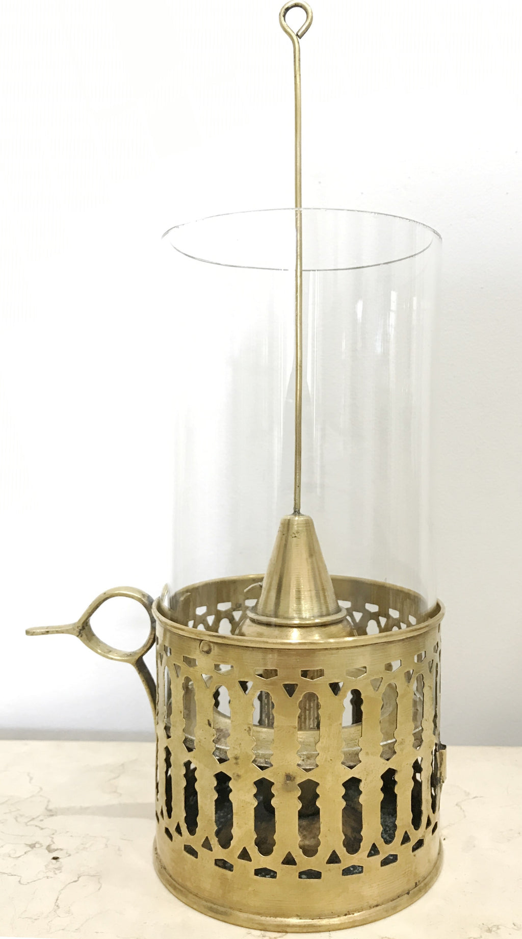 Ornate Brass Candle Lantern Holder | eXibit collection