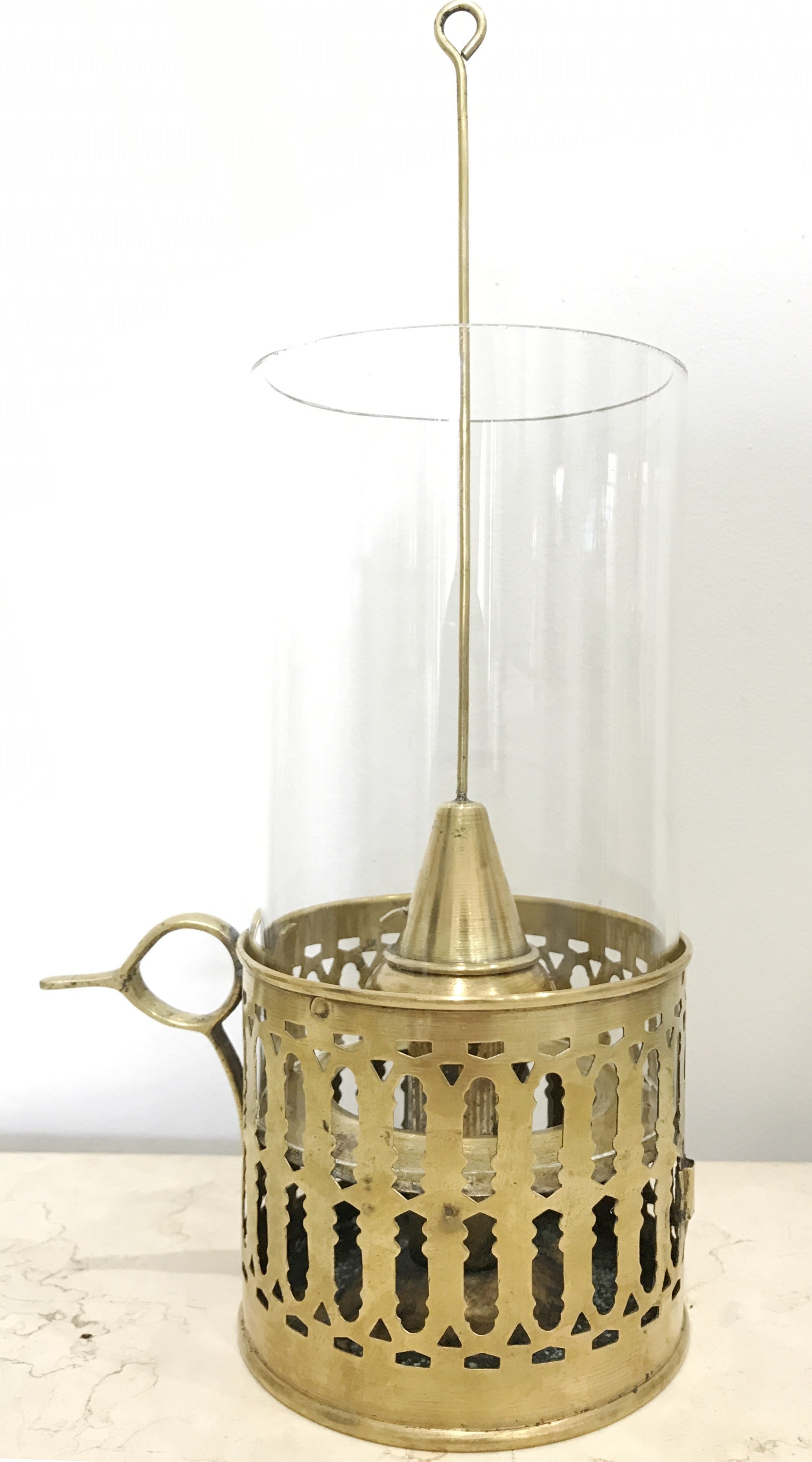 Ornate Brass Candle Lantern Holder | eXibit collection