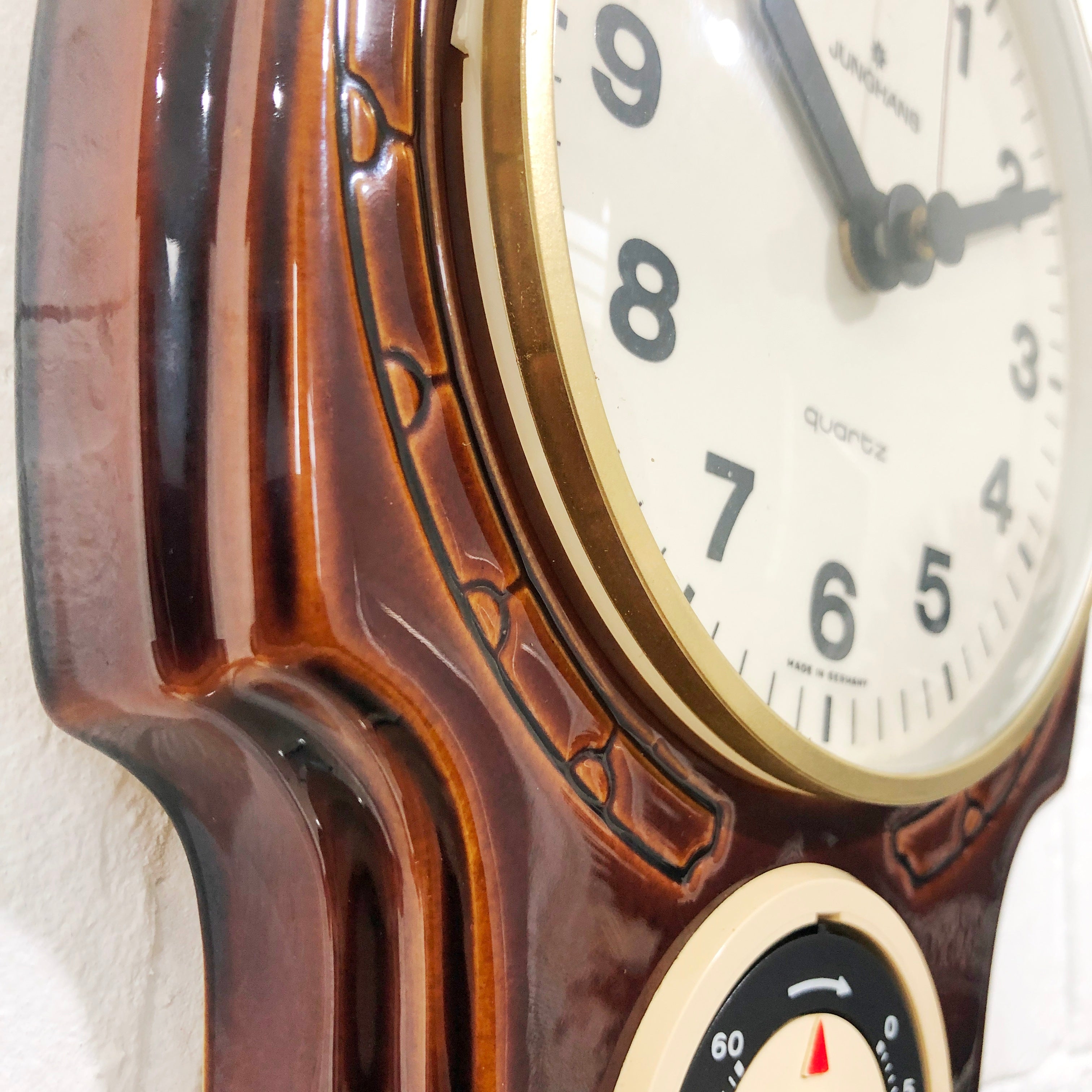 Vintage Junghans Kitchen Timer Quartz Ceramic Wall Clock | eXibit collection