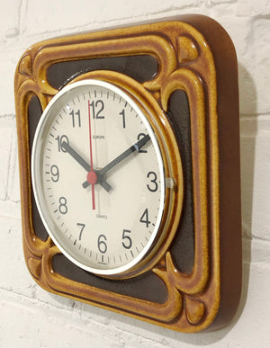Vintage EUROPA German Quartz Ceramic Wall Clock | eXibit collection