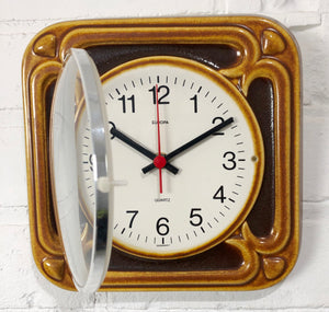 Vintage EUROPA German Quartz Ceramic Wall Clock | eXibit collection