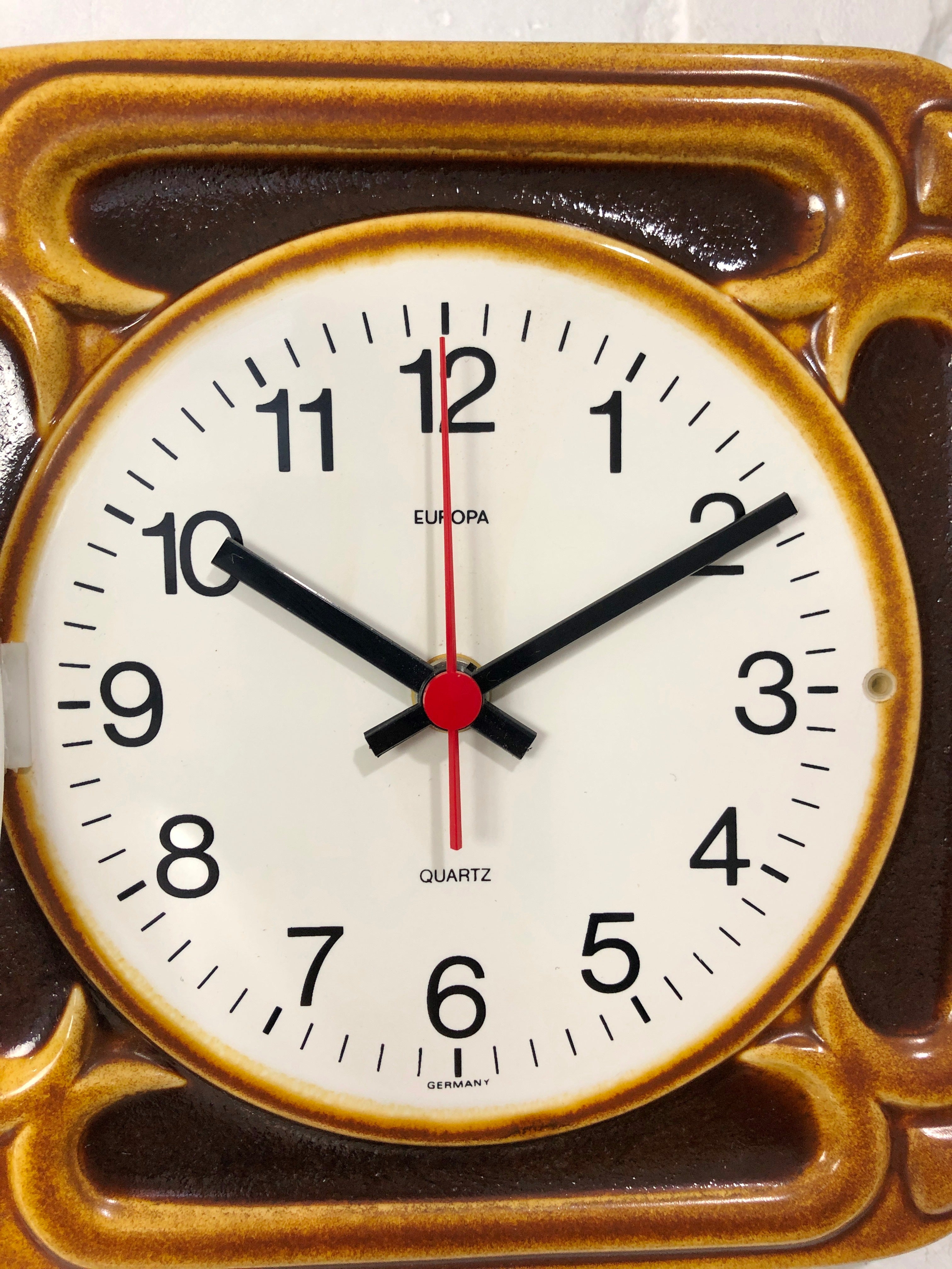 Vintage EUROPA German Quartz Ceramic Wall Clock | eXibit collection