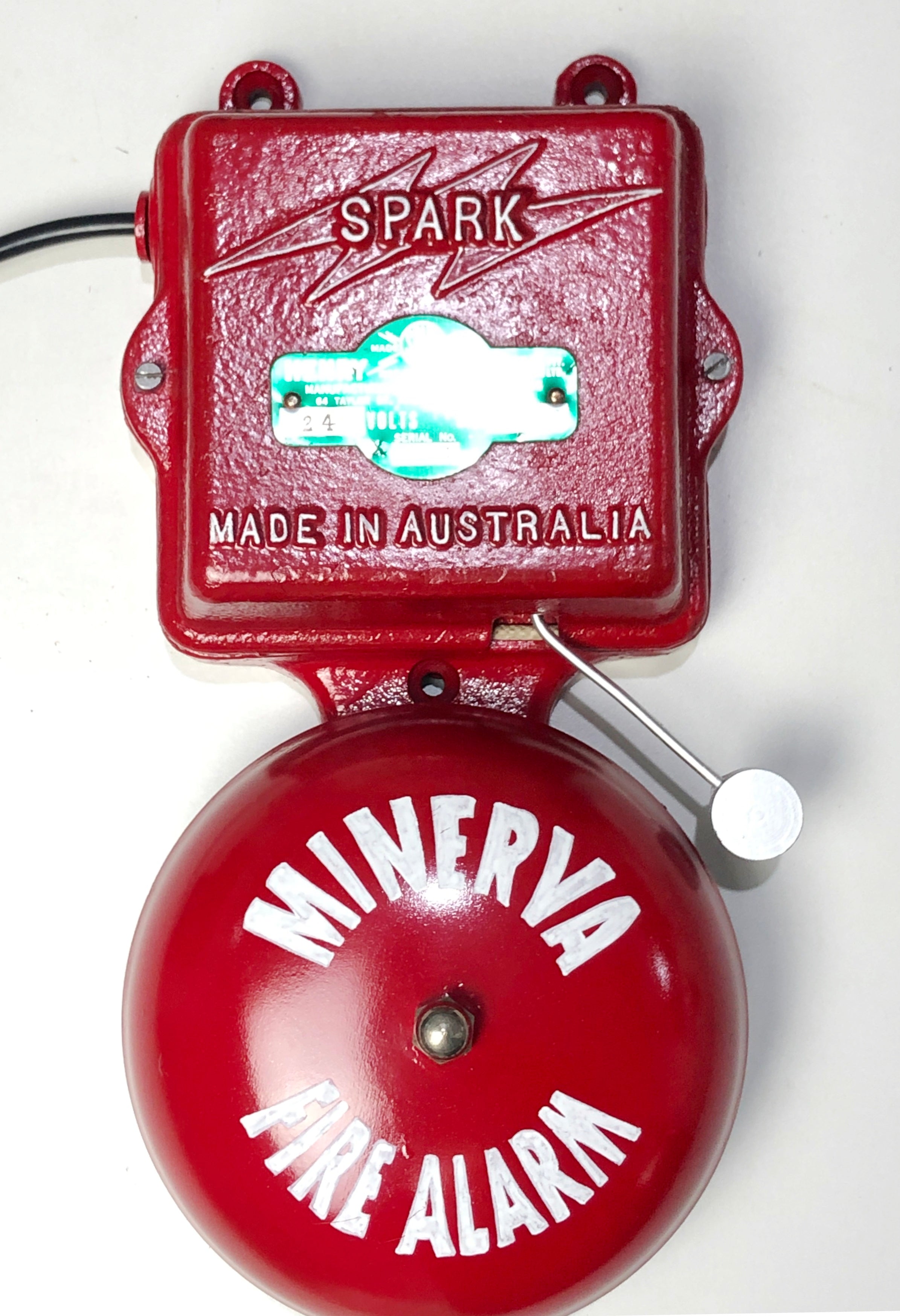 Vintage Cast Iron Minerva SPARK Fire Alarm Bell | eXibit collection