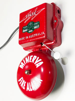 Vintage Cast Iron Minerva SPARK Fire Alarm Bell | eXibit collection