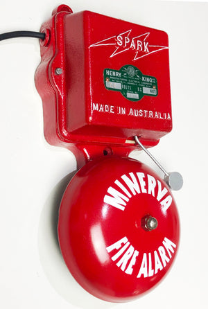 Vintage Cast Iron Minerva SPARK Fire Alarm Bell | eXibit collection