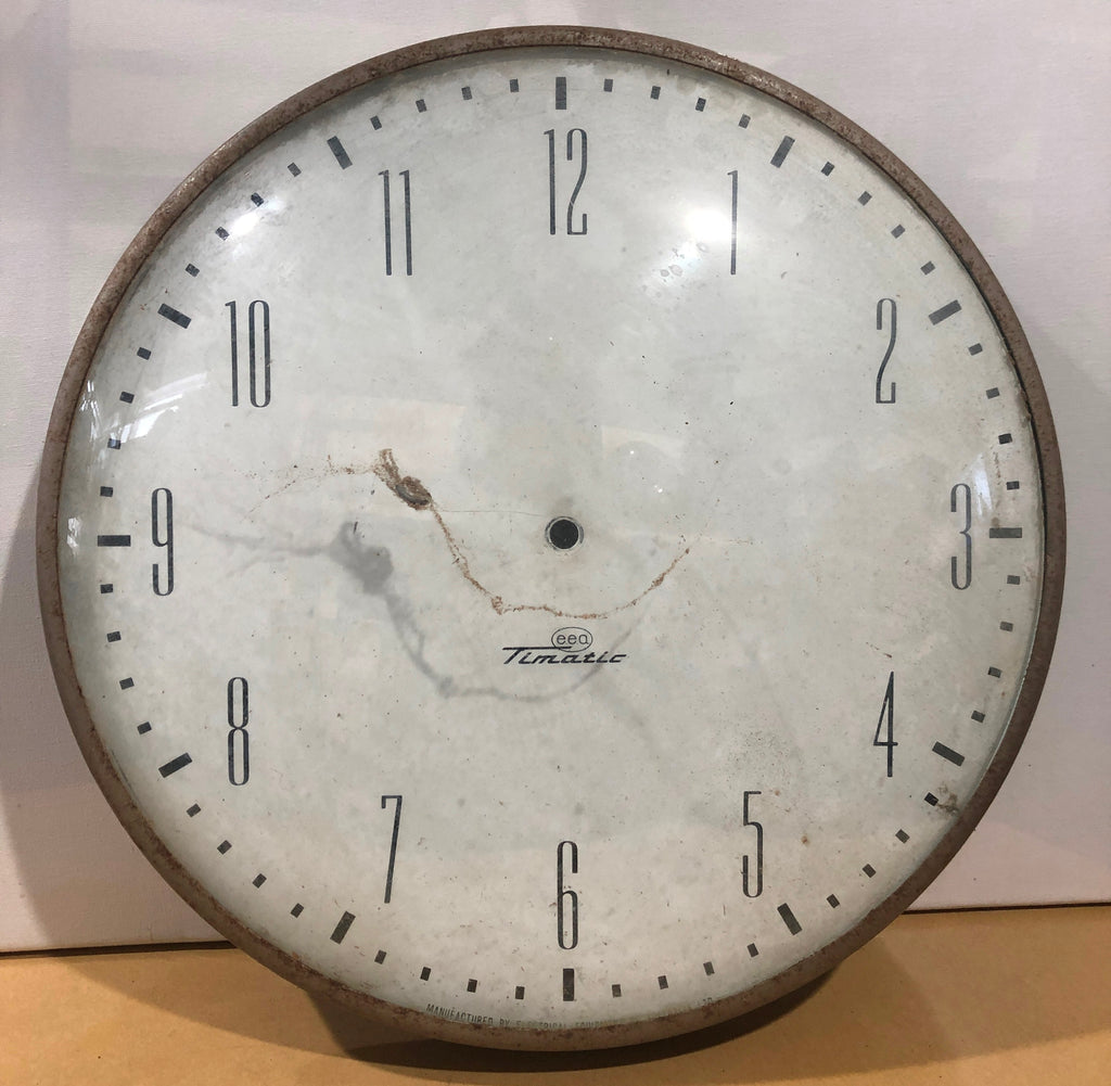 Vintage TIMATIC Battery Station Wall School Clock | eXibit collection