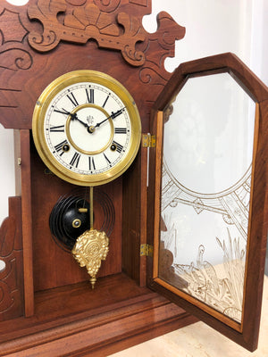 Antique WATERBURY U.S.A Cottage Mantel Clock | eXibit collection