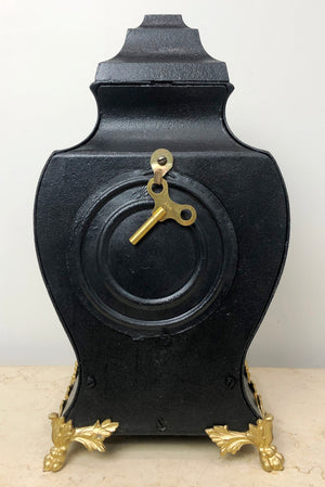 Antique NEW HAVEN U.S.A Cast Iron Mantel Clock | eXibit collection