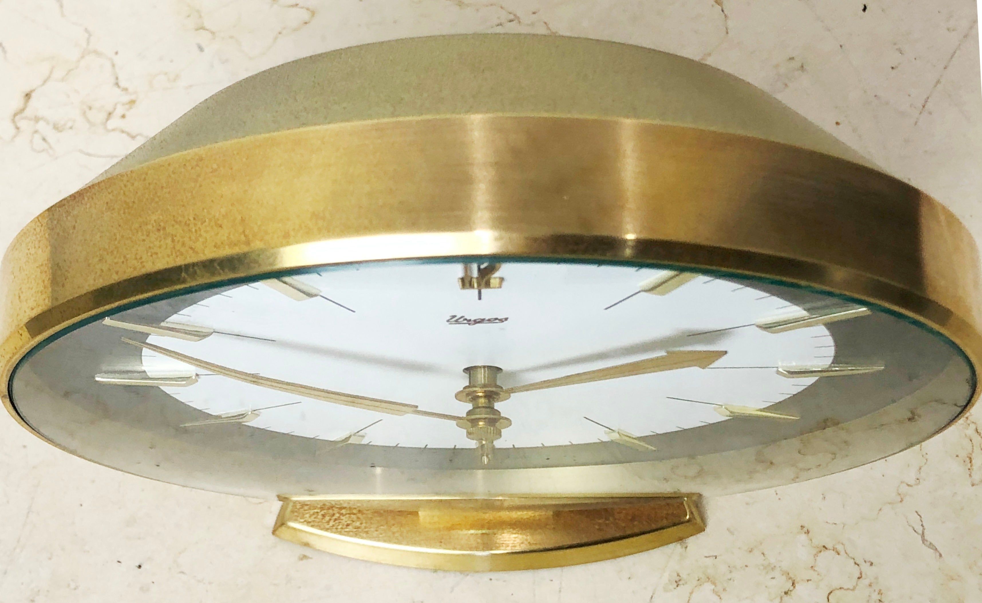 Vintage Art Deco URGOS Brass Desk Clock | eXibit collection