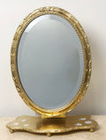 Vintage Ornate Wooden Vanity Gold Dressing Mirror | Adelaide Clocks