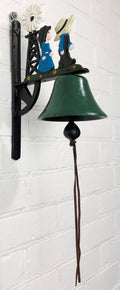 Vintage Cast Iron Wall Mount Farmer Door Bell | eXibit collection