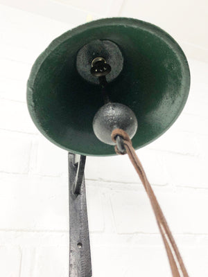 Vintage Cast Iron Wall Mount Farmer Door Bell | eXibit collection