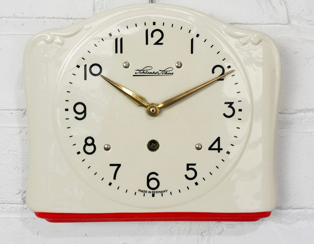 Vintage Schlenker Sohne Ceramic Kitchen Wall Clock | Adelaide Clocks
