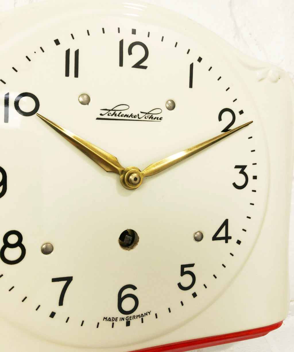 Vintage Schlenker Sohne Ceramic Kitchen Wall Clock | Adelaide Clocks
