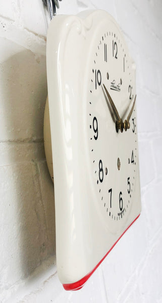Vintage Schlenker Sohne Ceramic Kitchen Wall Clock | eXibit collection