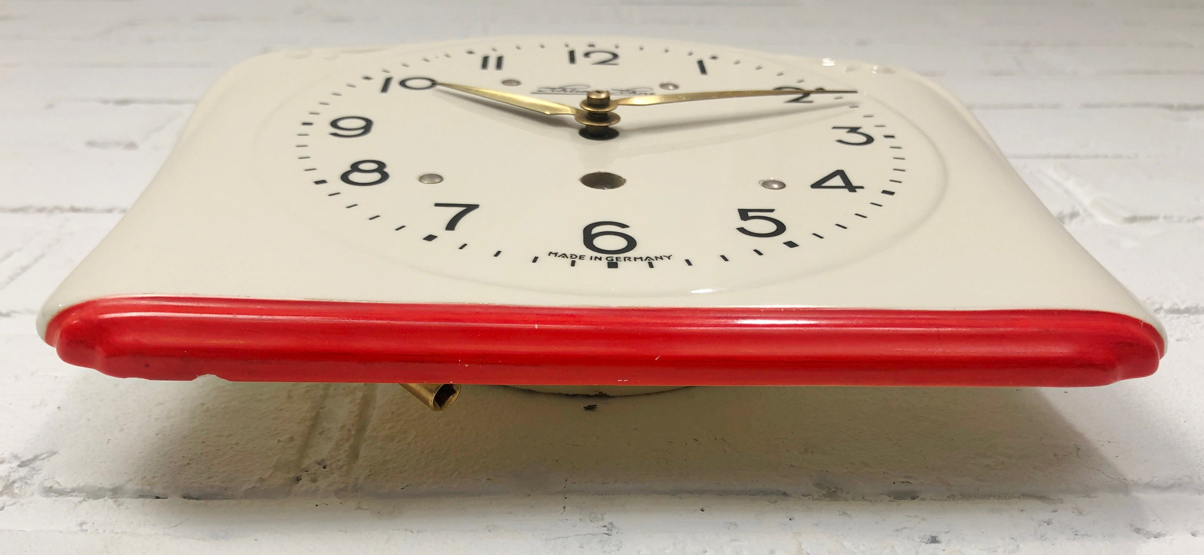 Vintage Schlenker Sohne Ceramic Kitchen Wall Clock | eXibit collection