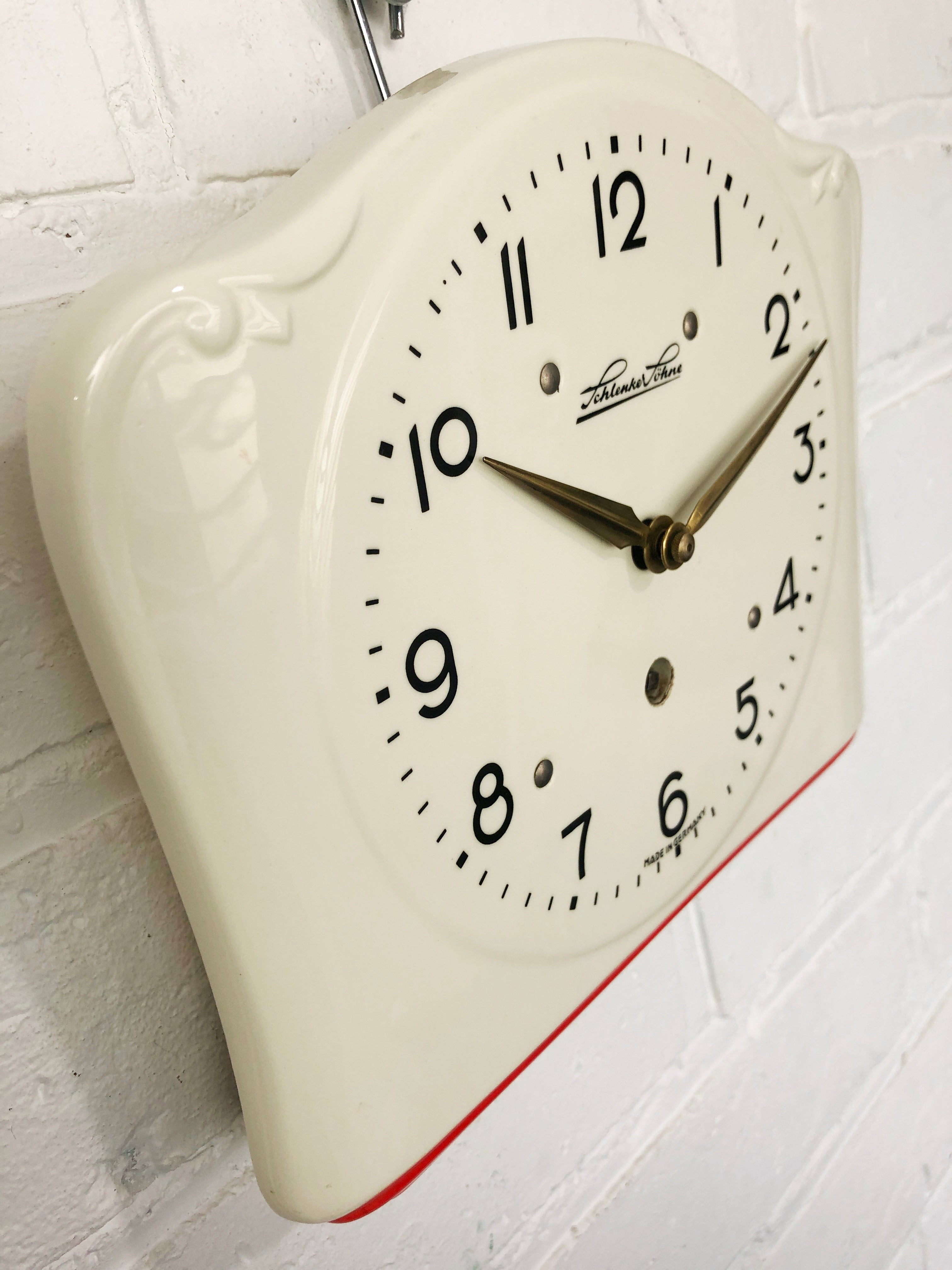 Vintage Schlenker Sohne Ceramic Kitchen Wall Clock | eXibit collection