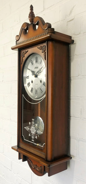 Vintage 31 Day UNIQUE Hammer on Coil Chime Wall Clock | eXibit collection