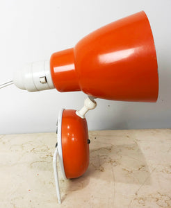 Vintage ORANGE Retro Bedside Clamp on Lamp | eXibit collection