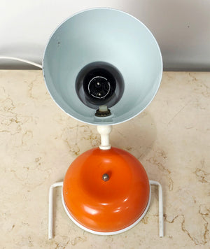 Vintage ORANGE Retro Bedside Clamp on Lamp | eXibit collection