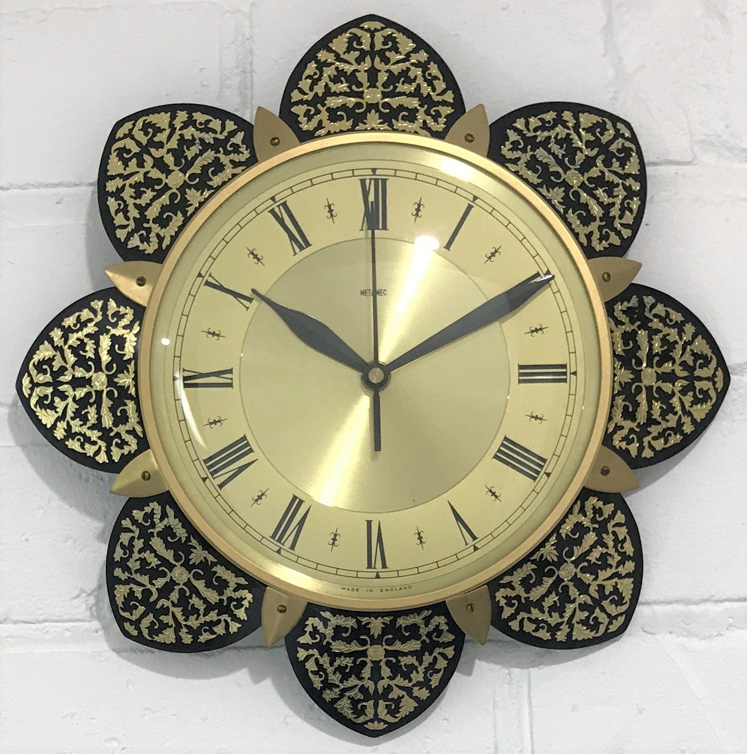 Vintage Metamec Starburst Battery Wall Clock | Adelaide Clocks