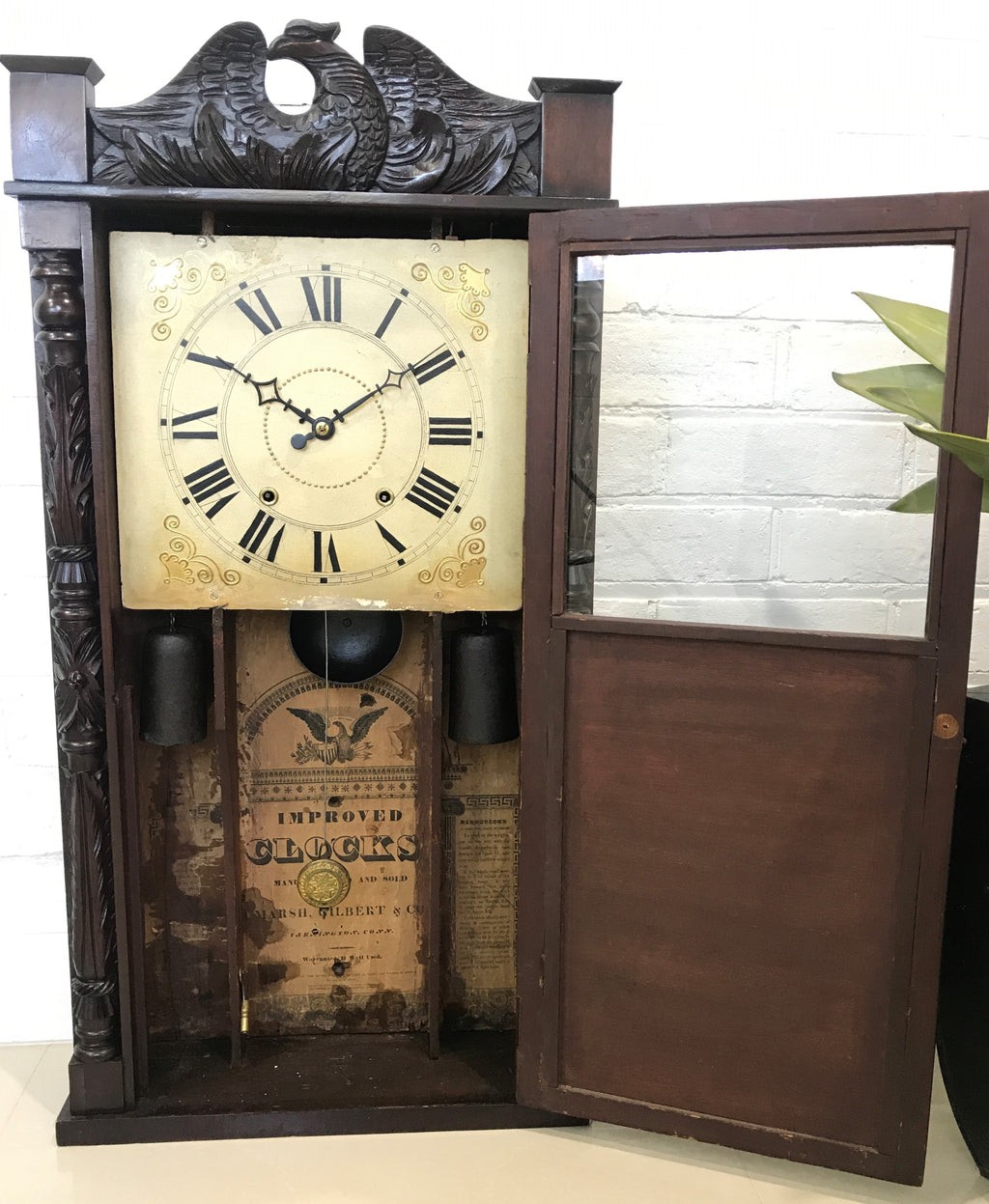 Antique Marsh, Gilbert & Co. Wall Clock | eXibit collection