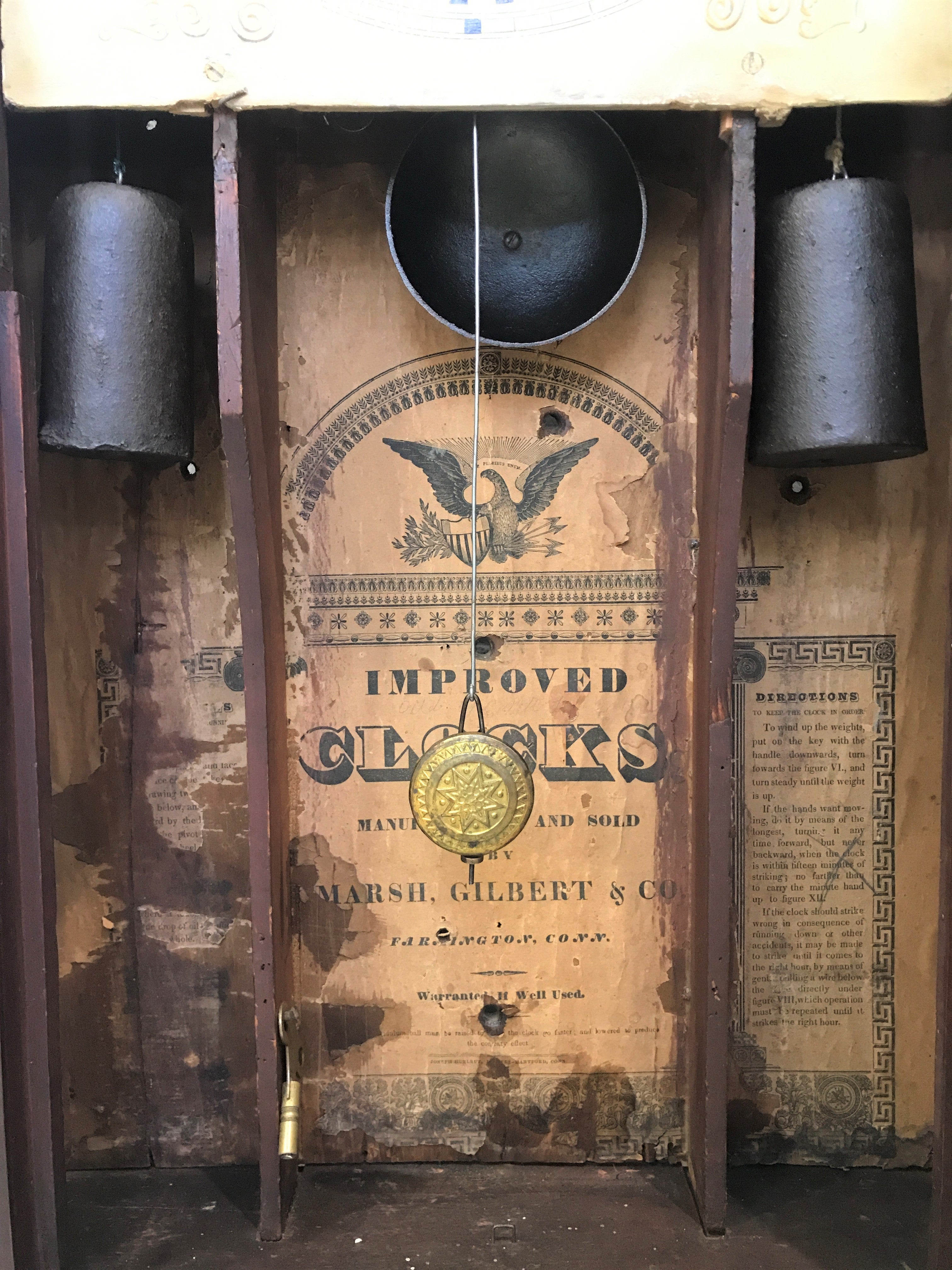 Antique Marsh, Gilbert & Co. Wall Clock | eXibit collection