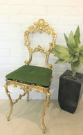Vintage Cast Ornate Gold Boudoir Chair | eXibit collection