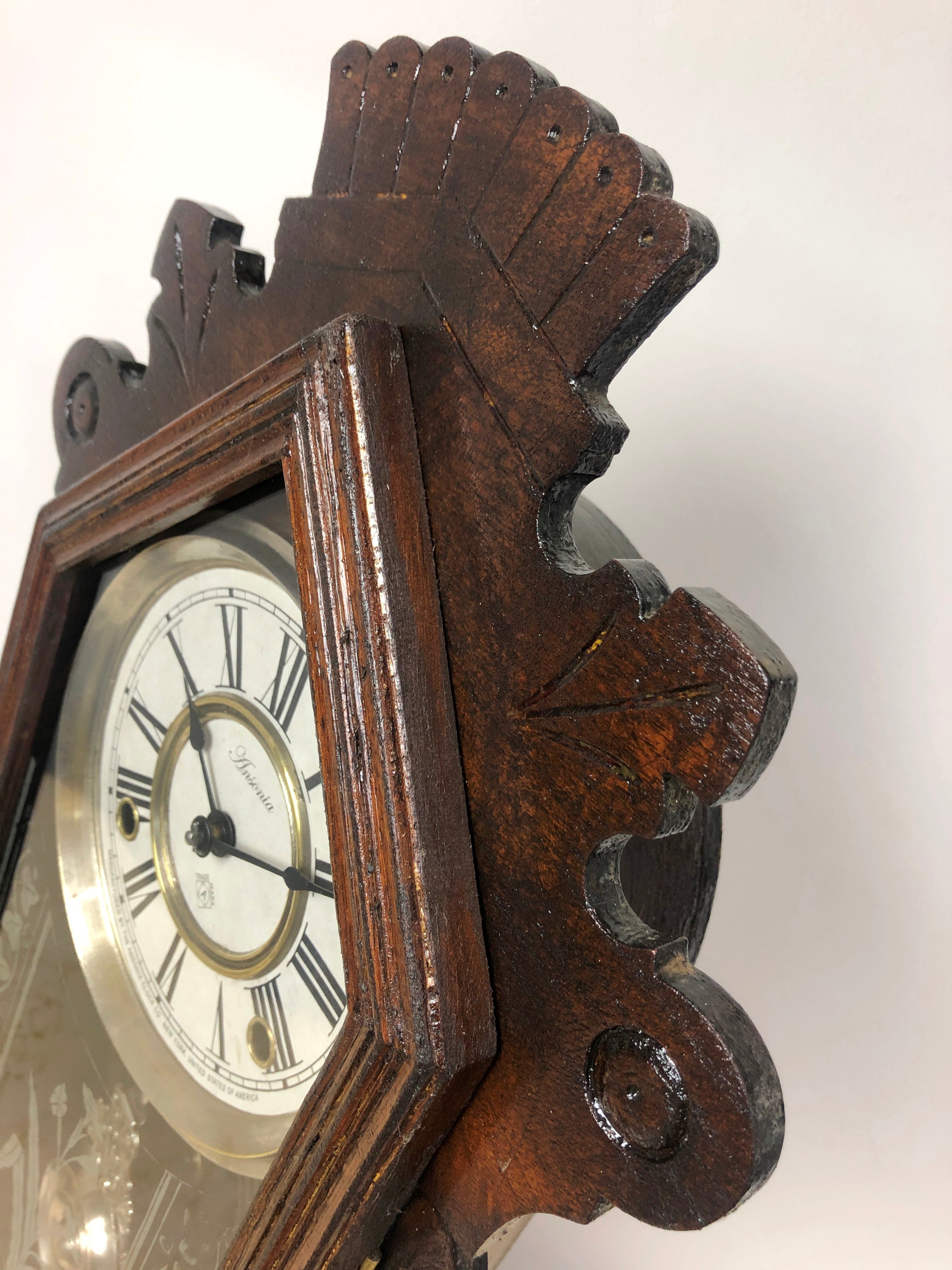 Antique ANSONIA U.S.A Cottage Chime Mantel Clock | eXibit collection