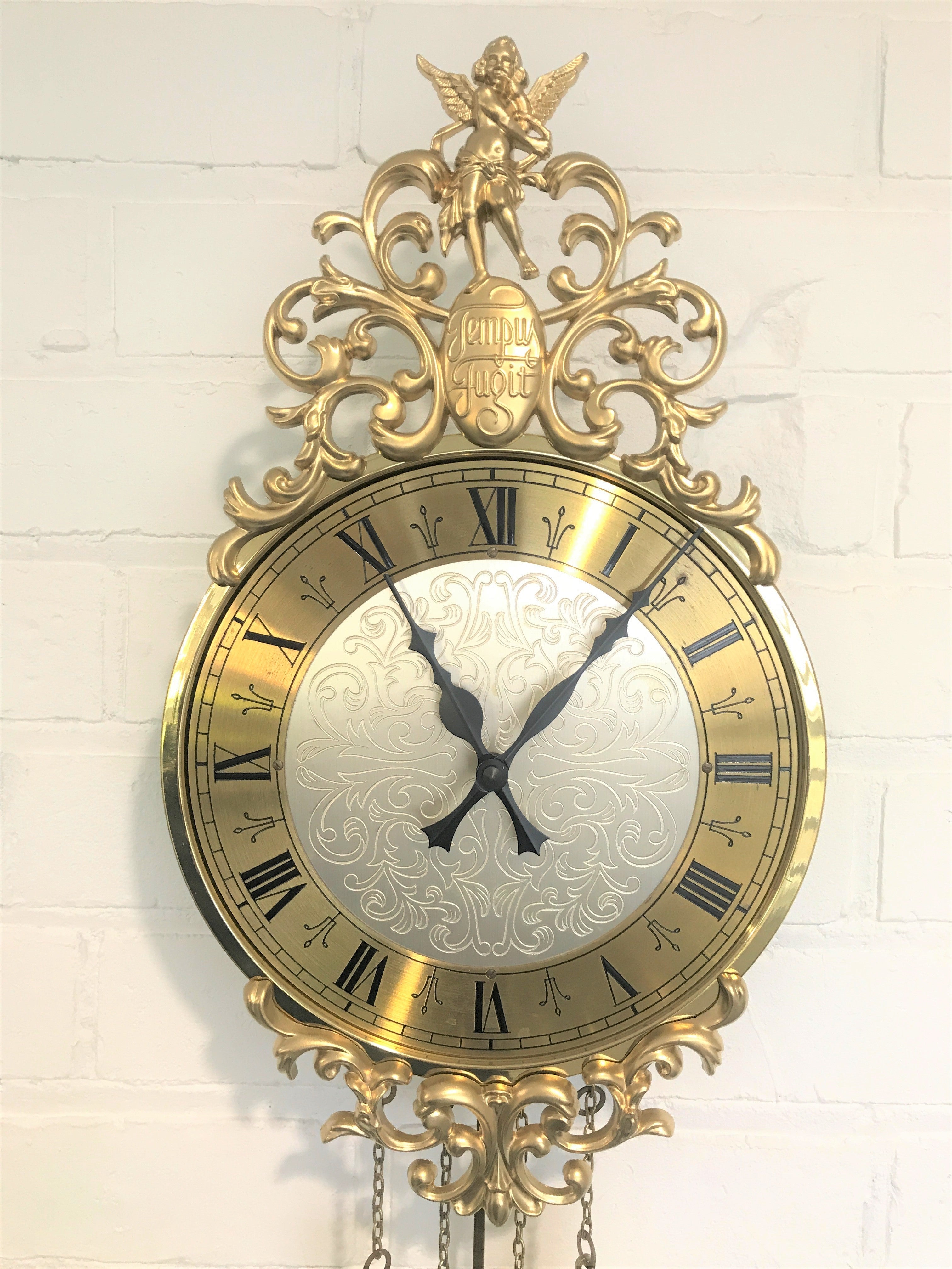 Vintage Tempus Fugit Wall Clock | eXibit collection
