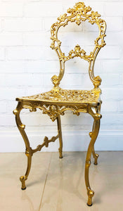 Vintage Cast Iron Ornate Boudoir Chair | eXibit collection