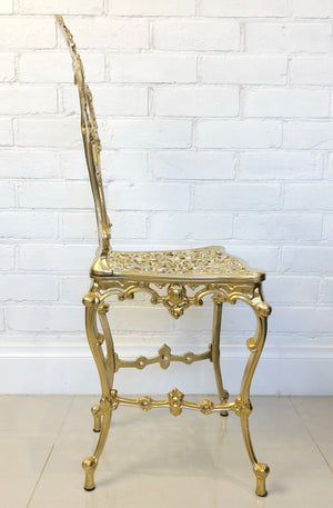 Vintage Cast Iron Ornate Boudoir Chair | eXibit collection