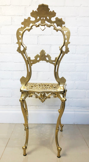Vintage Cast Iron Ornate Boudoir Chair | eXibit collection