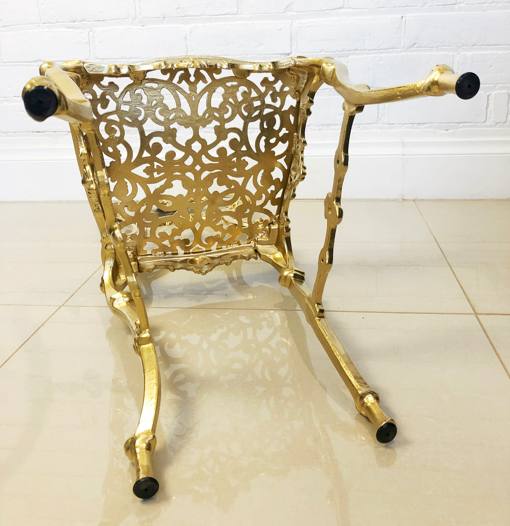 Vintage Cast Iron Ornate Boudoir Chair | eXibit collection