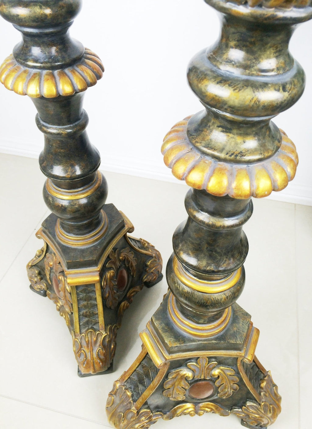 Ornate Torchere Pedestal Candle Stand | eXibit collection