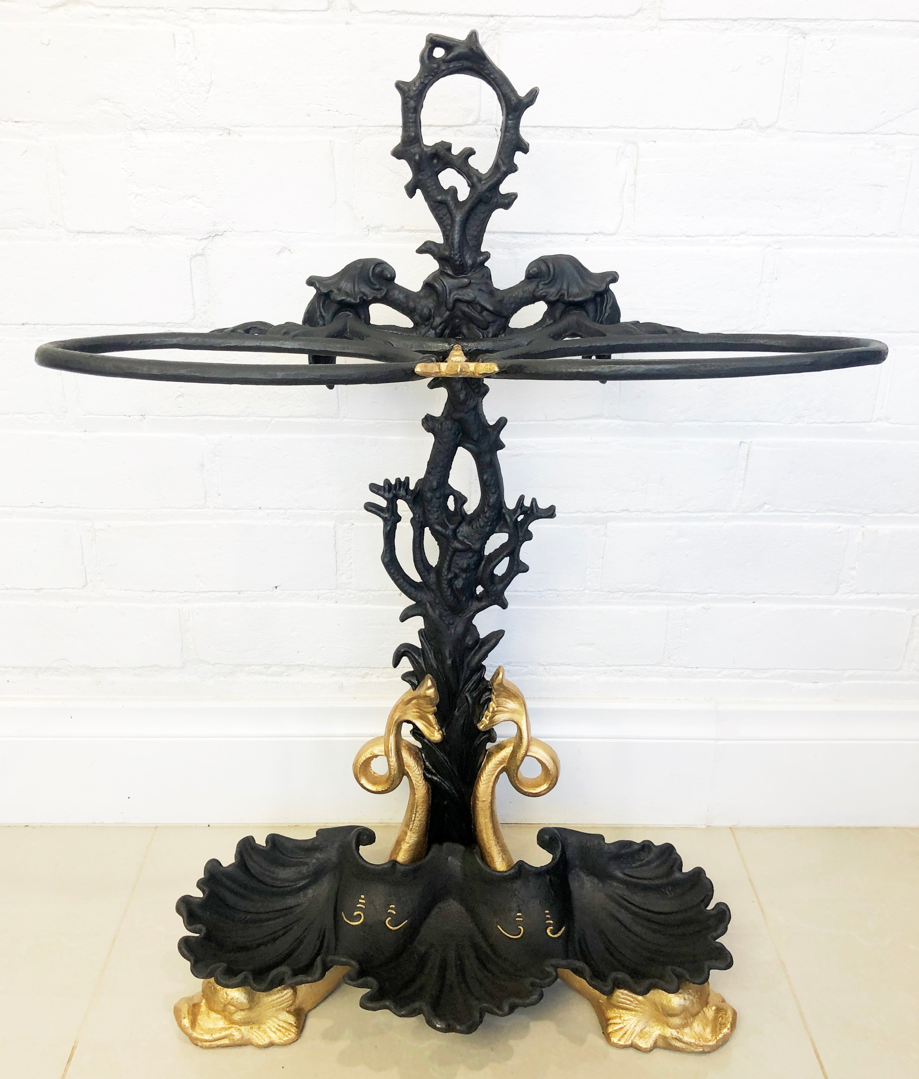 Antique Victorian Coalbrookdale CAST IRON Umbrella Stand | eXibit collection