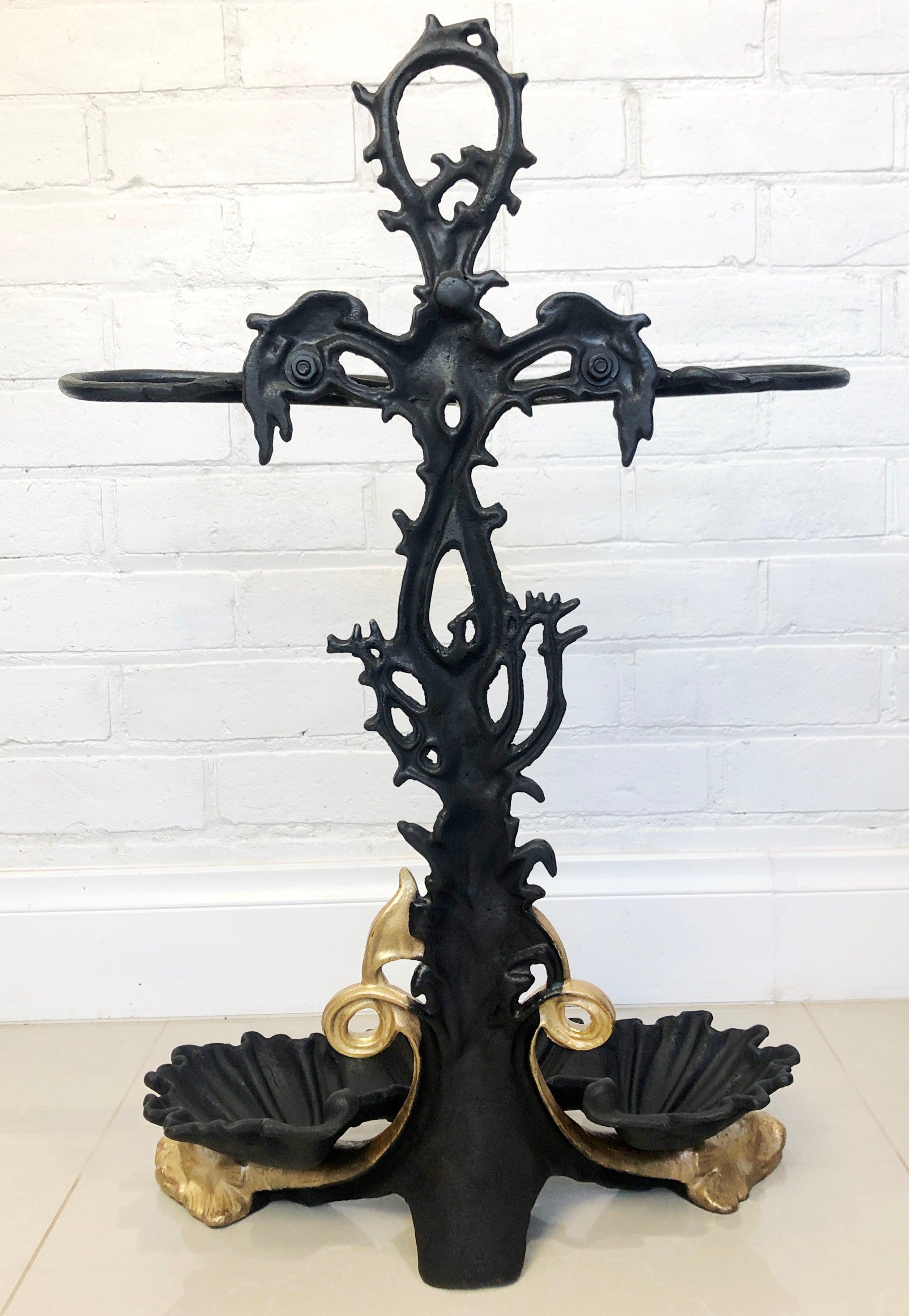 Antique Victorian Coalbrookdale CAST IRON Umbrella Stand | eXibit collection