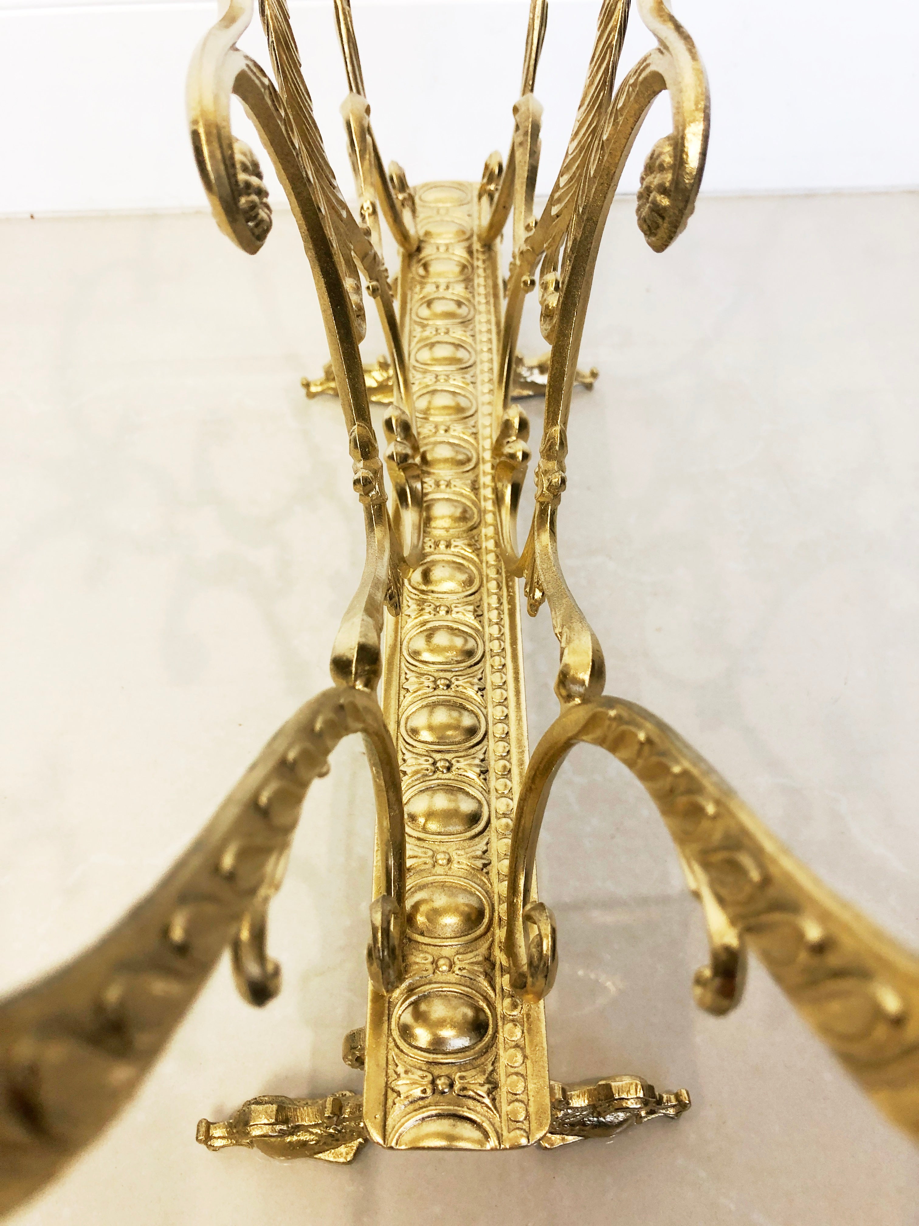 Vintage Baroque Style Ornate Brass Magazine Rack | eXibit collection