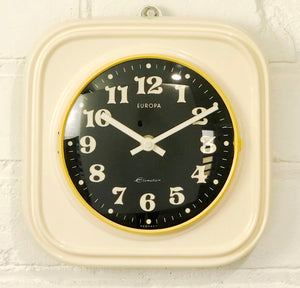 Original Vintage EUROPA Elomatic Ceramic Wall Clock | eXibit collection