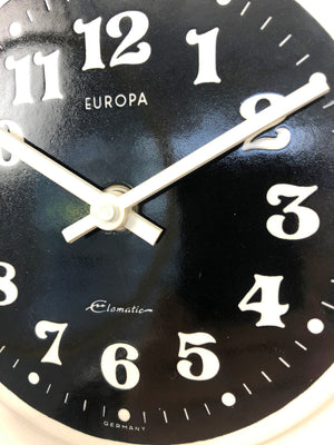 Original Vintage EUROPA Elomatic Ceramic Wall Clock | eXibit collection