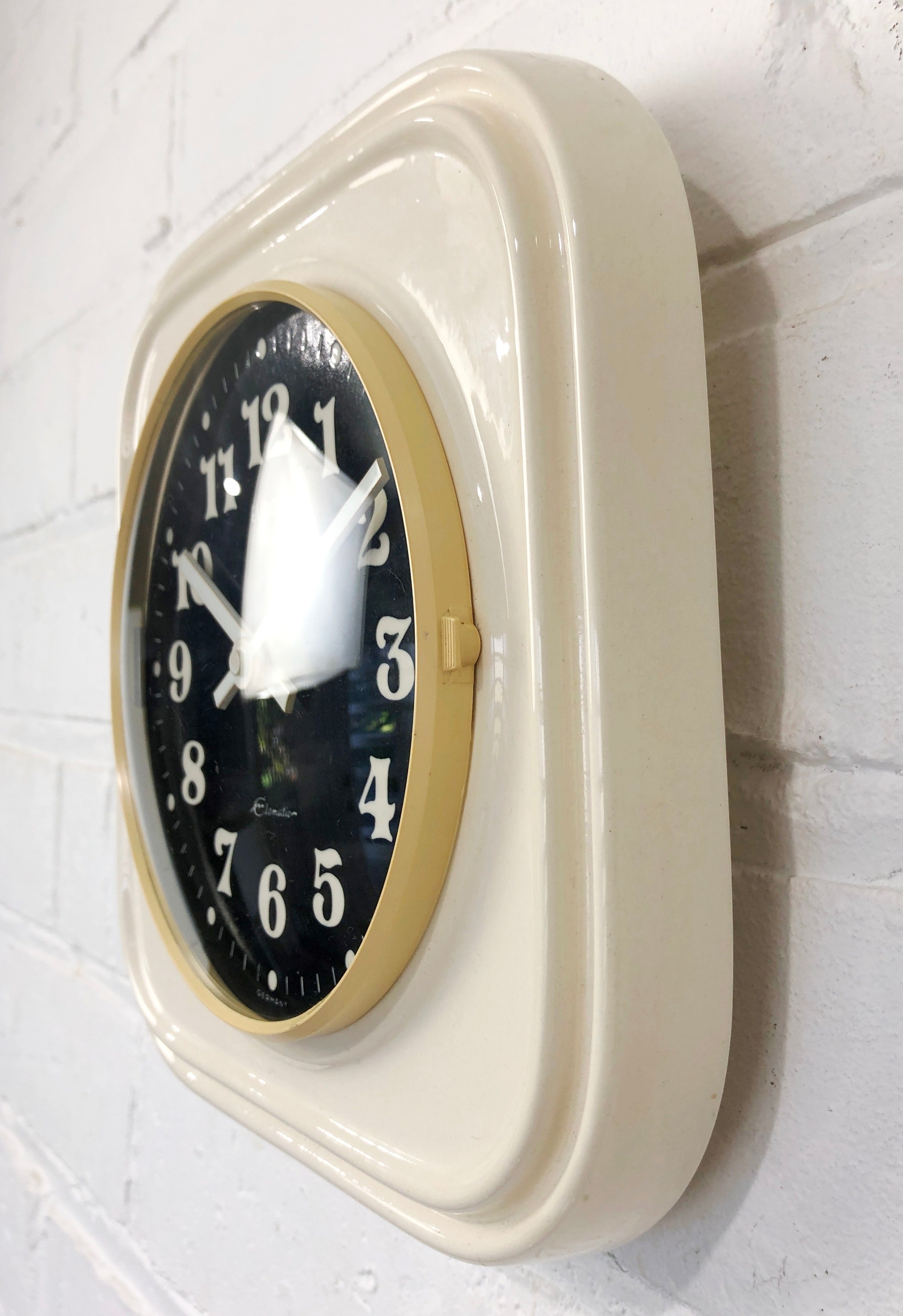 Original Vintage EUROPA Elomatic Ceramic Wall Clock | eXibit collection