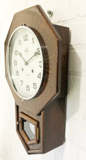 Vintage 31 Day BEACON Hammer Coil Chime Wall Clock | eXibit collection