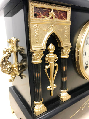 Antique Sessions Hammer Coil Chime Mantel Clock | eXibit collection