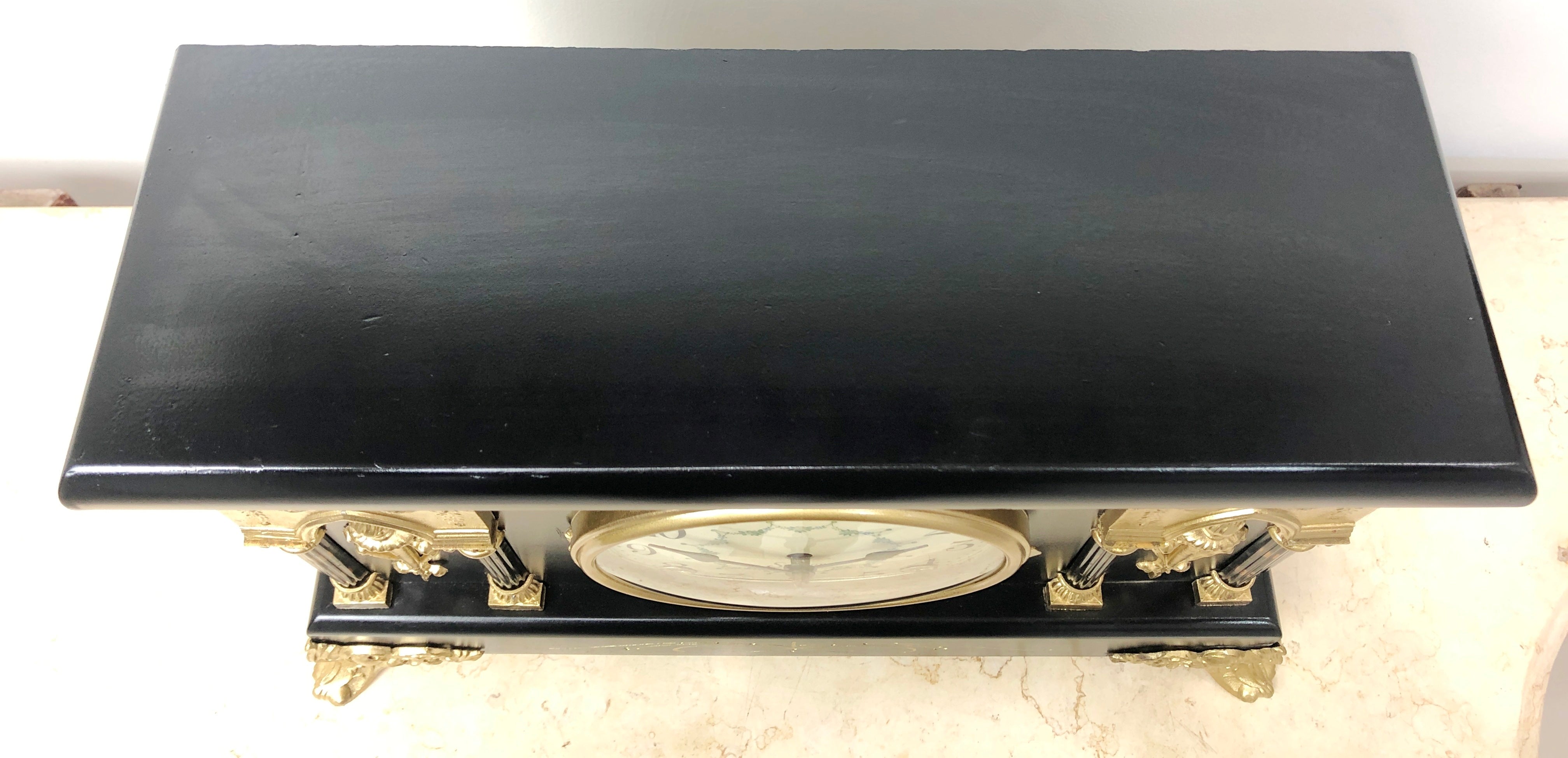 Antique Sessions Hammer Coil Chime Mantel Clock | eXibit collection