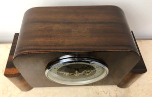 Vintage Enfield Art Deco Battery Mantel Clock | eXibit collection