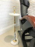 Vintage Marble & Brass Ash Tray Stand | eXibit collection