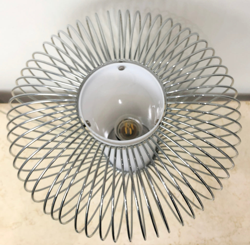 Modern Fiorentino Chrome Metal Table Lamp | Adelaide Clocks