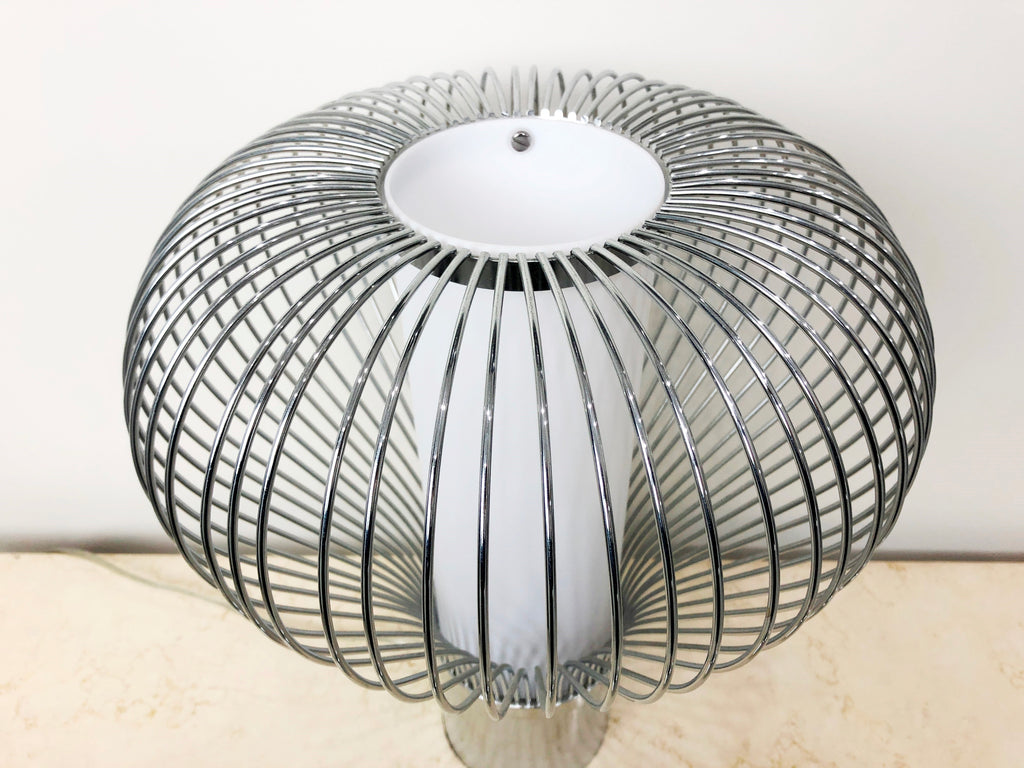 Modern Fiorentino Chrome Metal Table Lamp | Adelaide Clocks